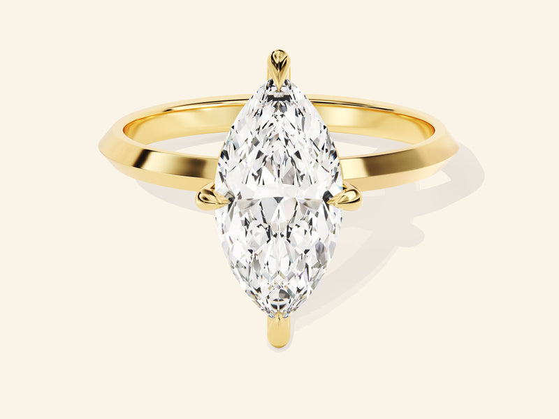Knife Edge Marquise Engagement Ring