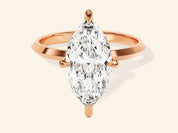 Knife Edge Marquise Engagement Ring