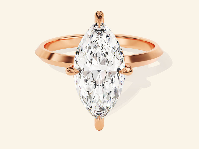 Knife Edge Marquise Engagement Ring