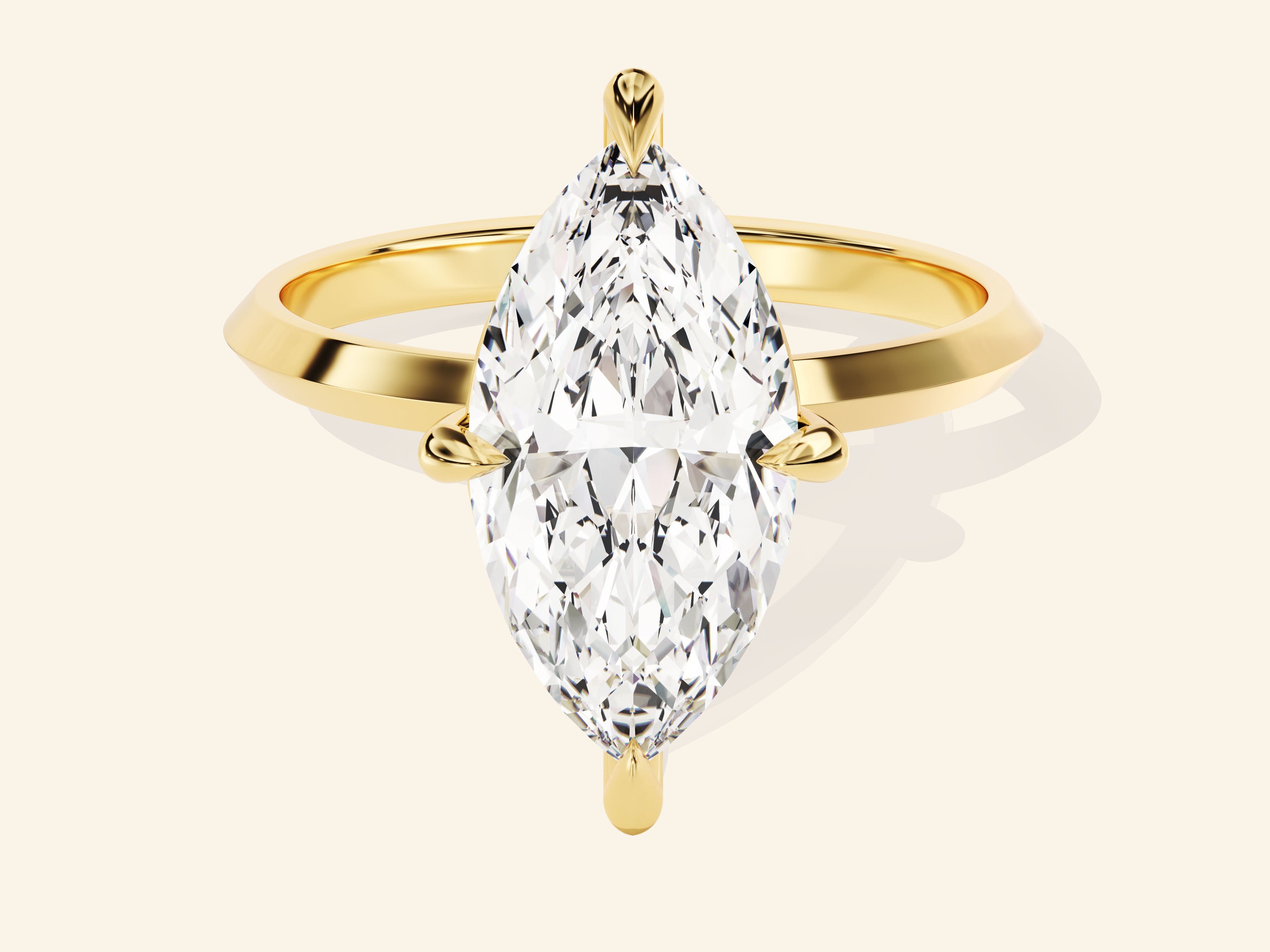 Knife Edge Marquise Engagement Ring