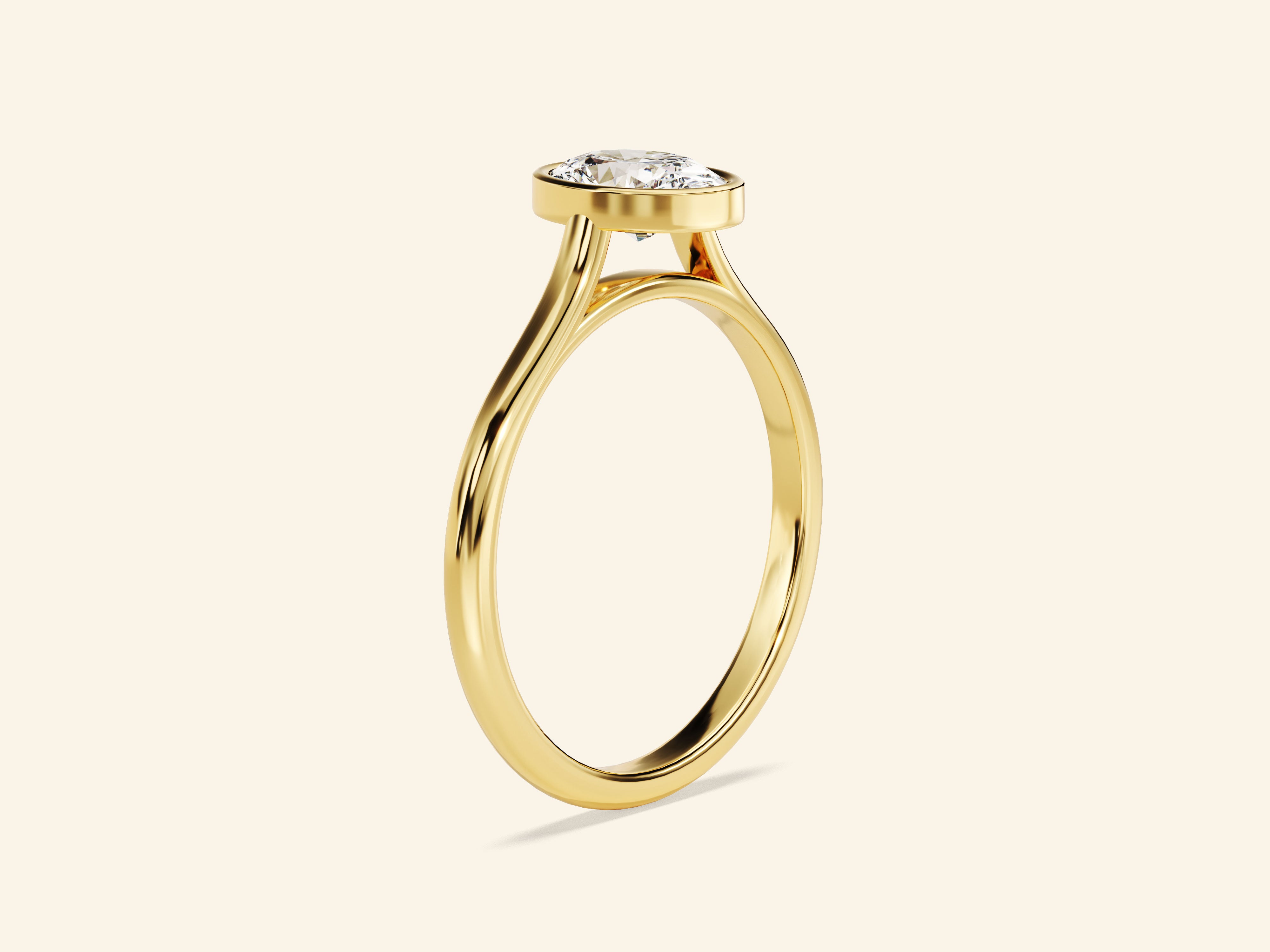 Bezel Oval Engagement Ring