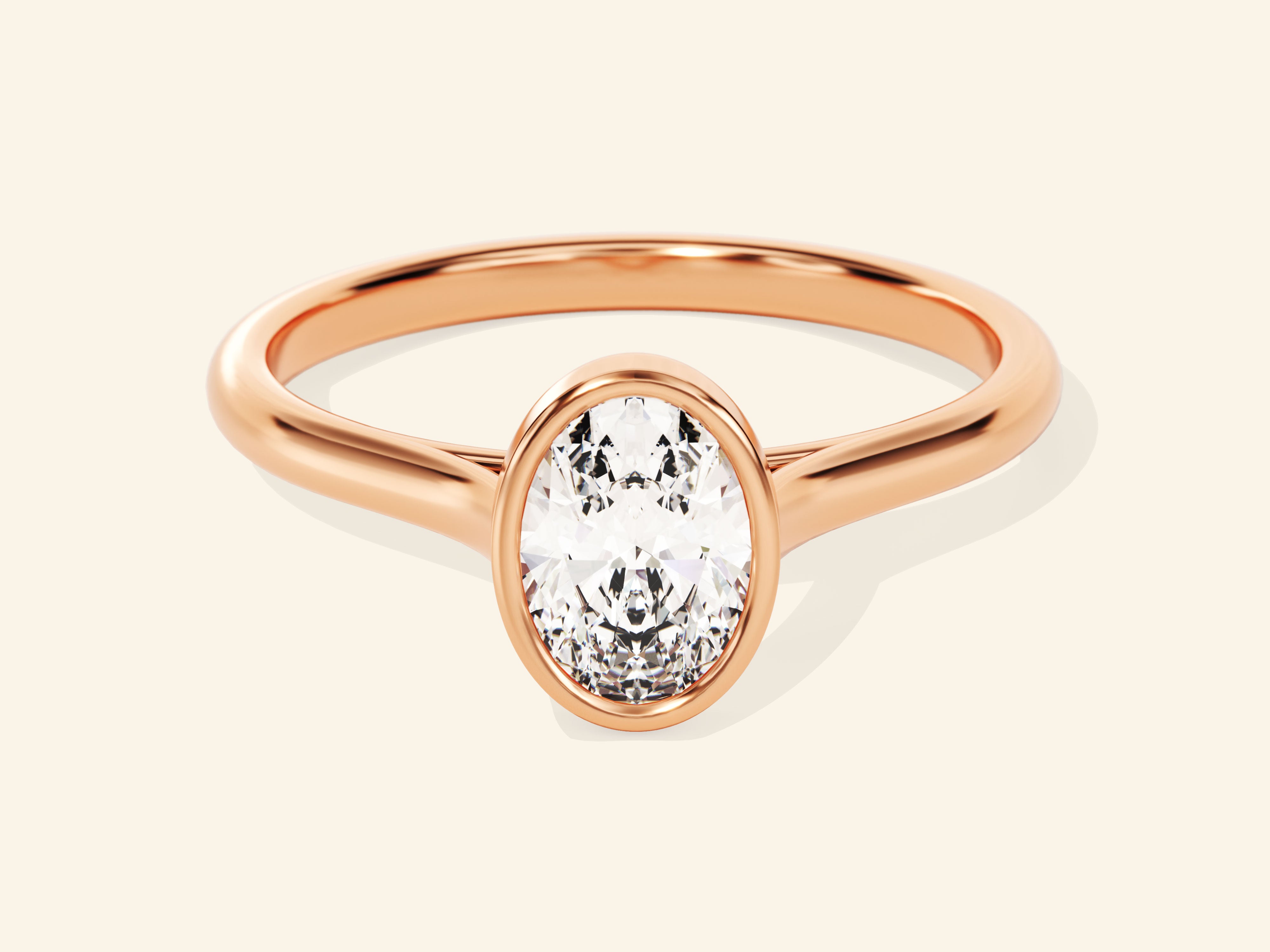 Bezel Oval Engagement Ring