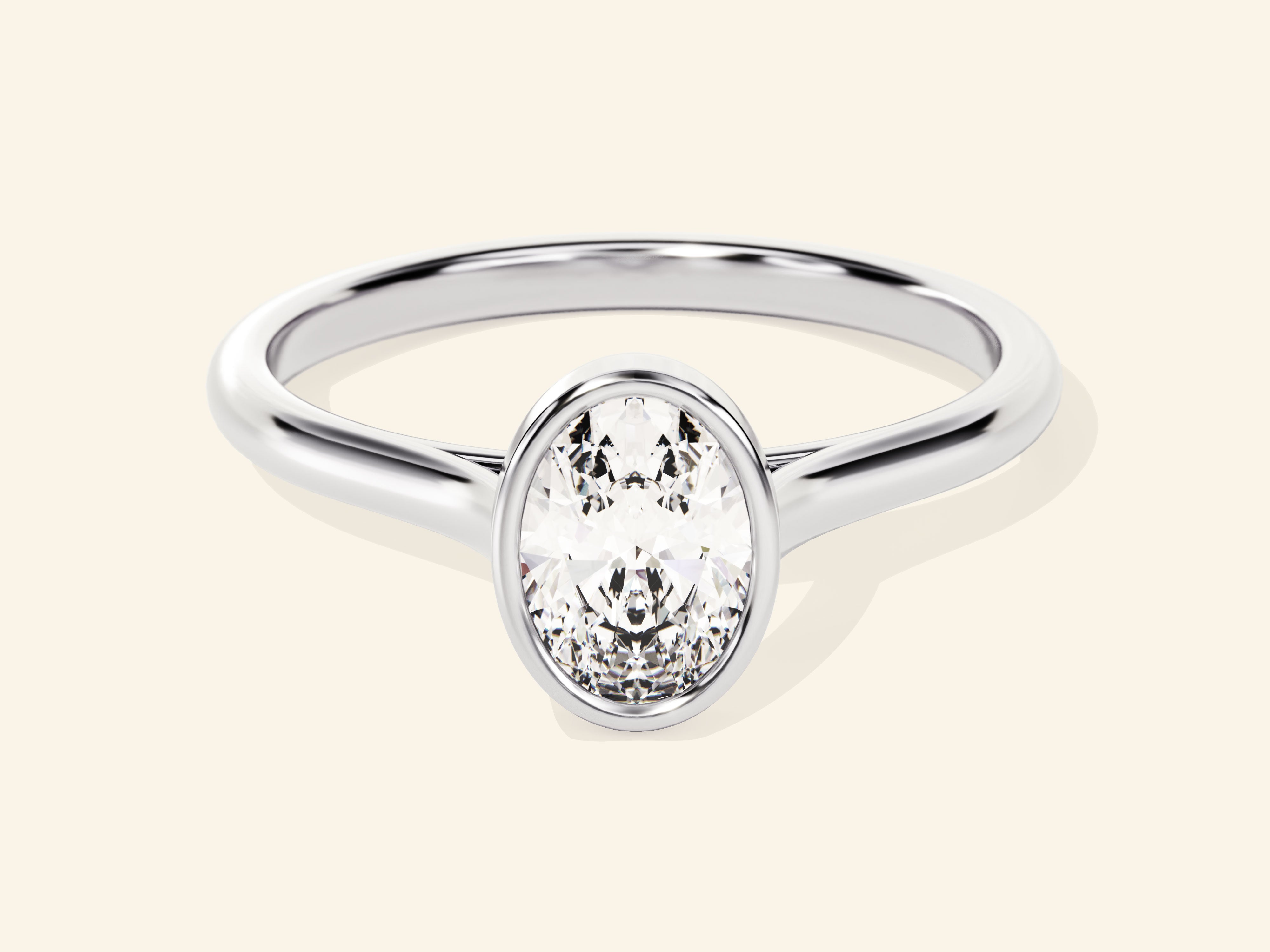 Bezel Oval Engagement Ring