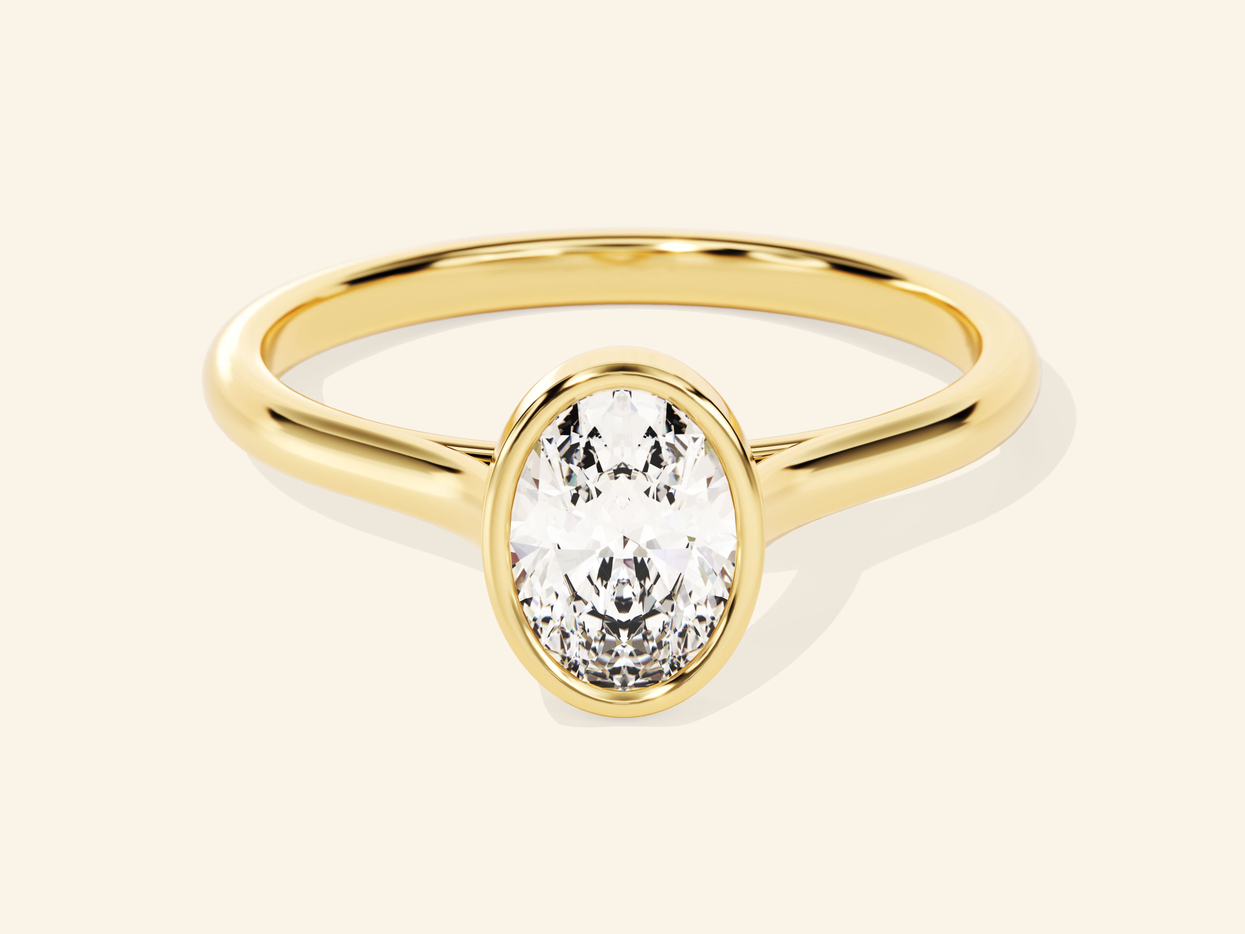 Bezel Oval Engagement Ring
