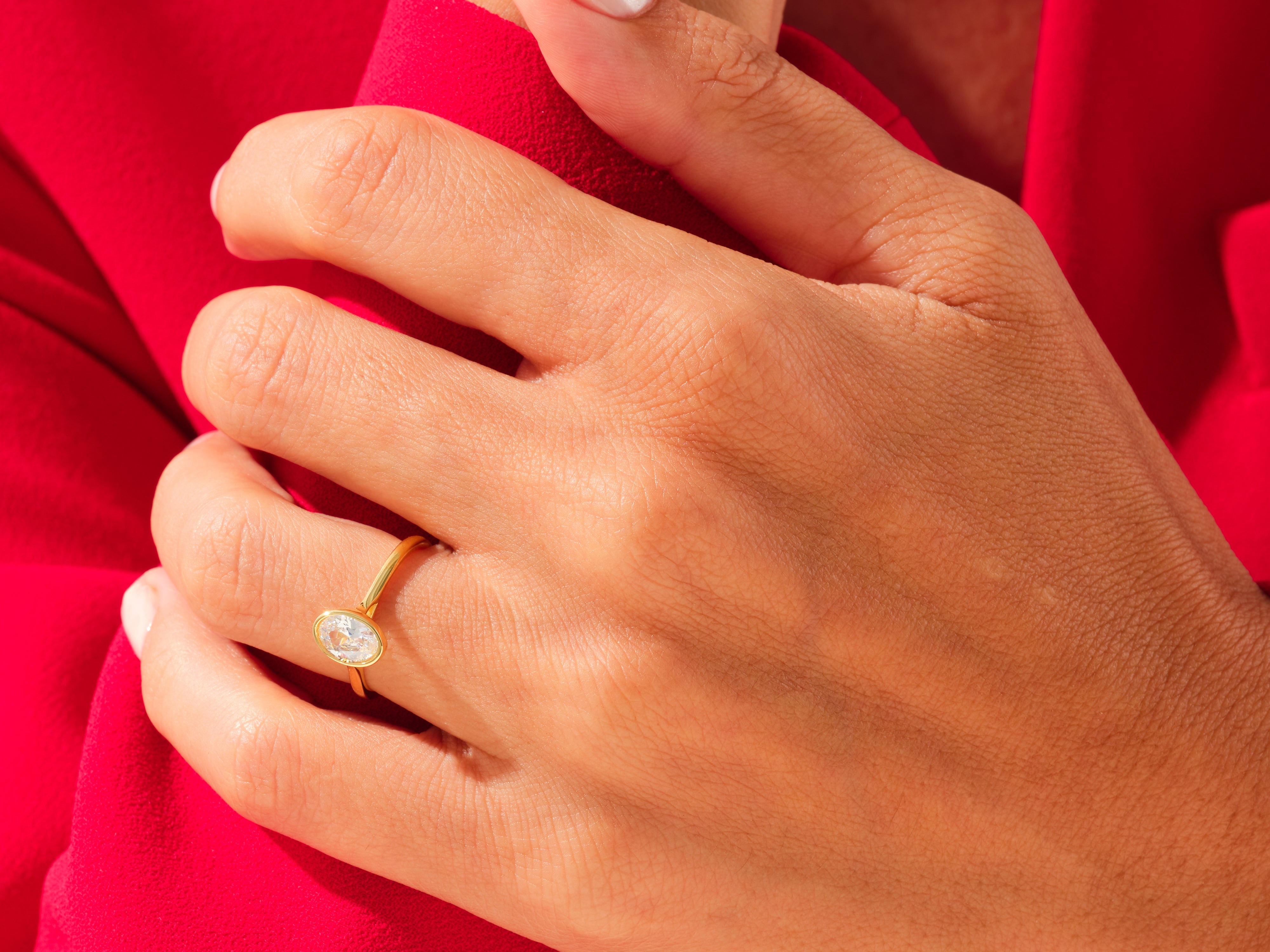 Bezel Oval Engagement Ring
