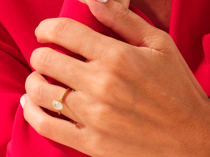 Bezel Oval Engagement Ring