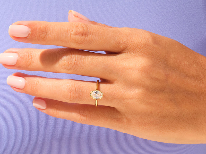 Bezel Oval Engagement Ring