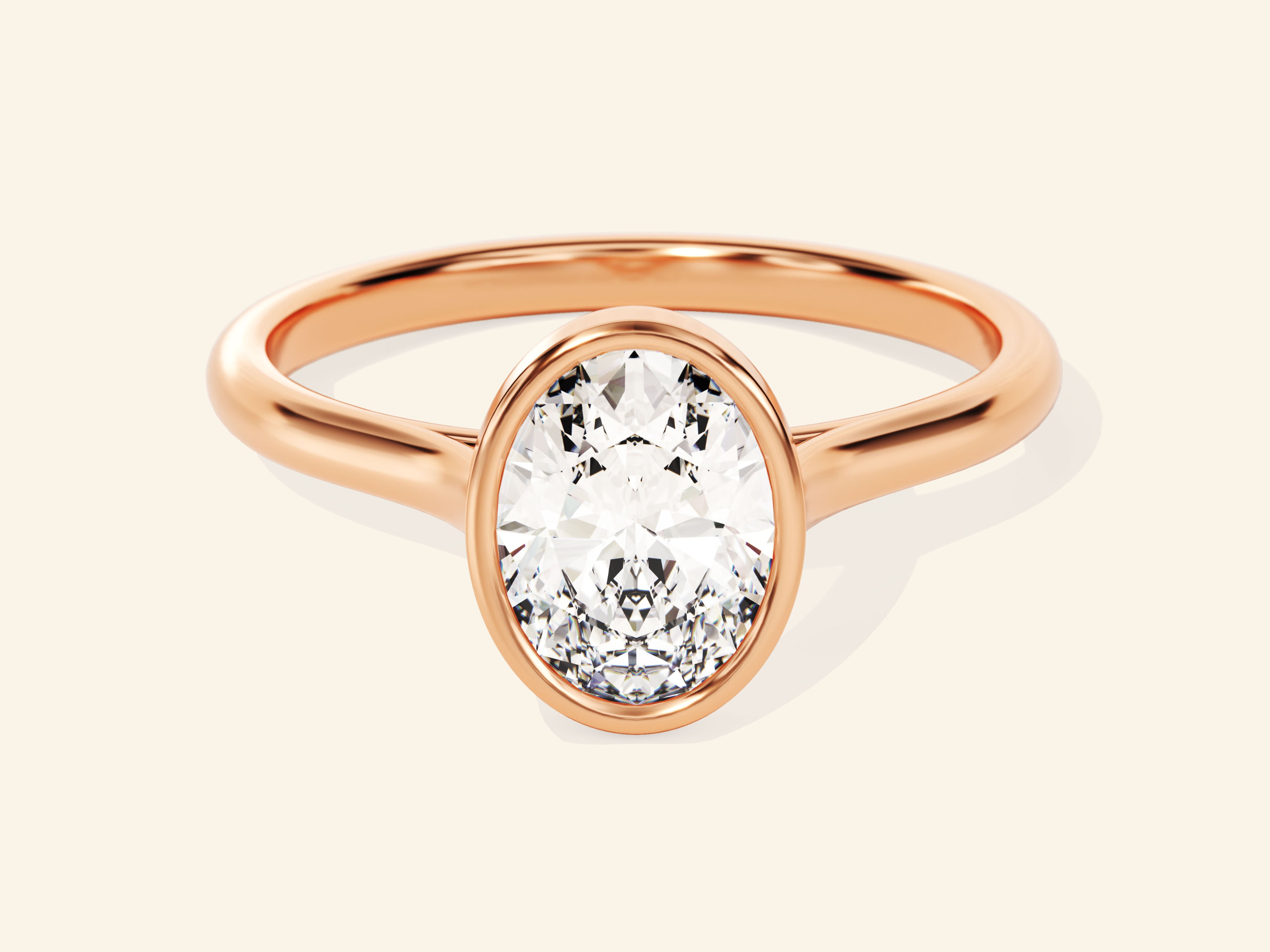 Bezel Oval Engagement Ring
