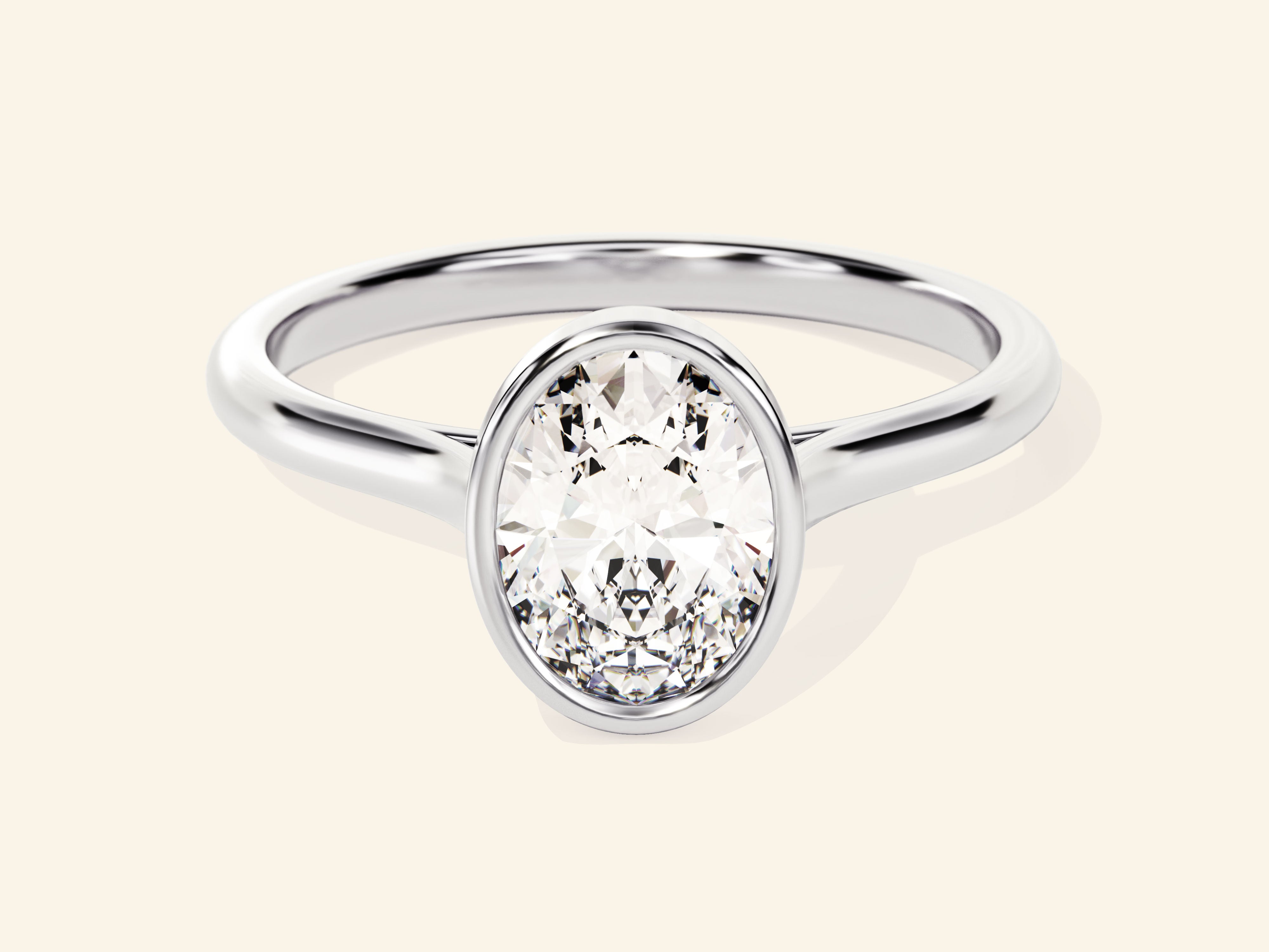 Bezel Oval Engagement Ring