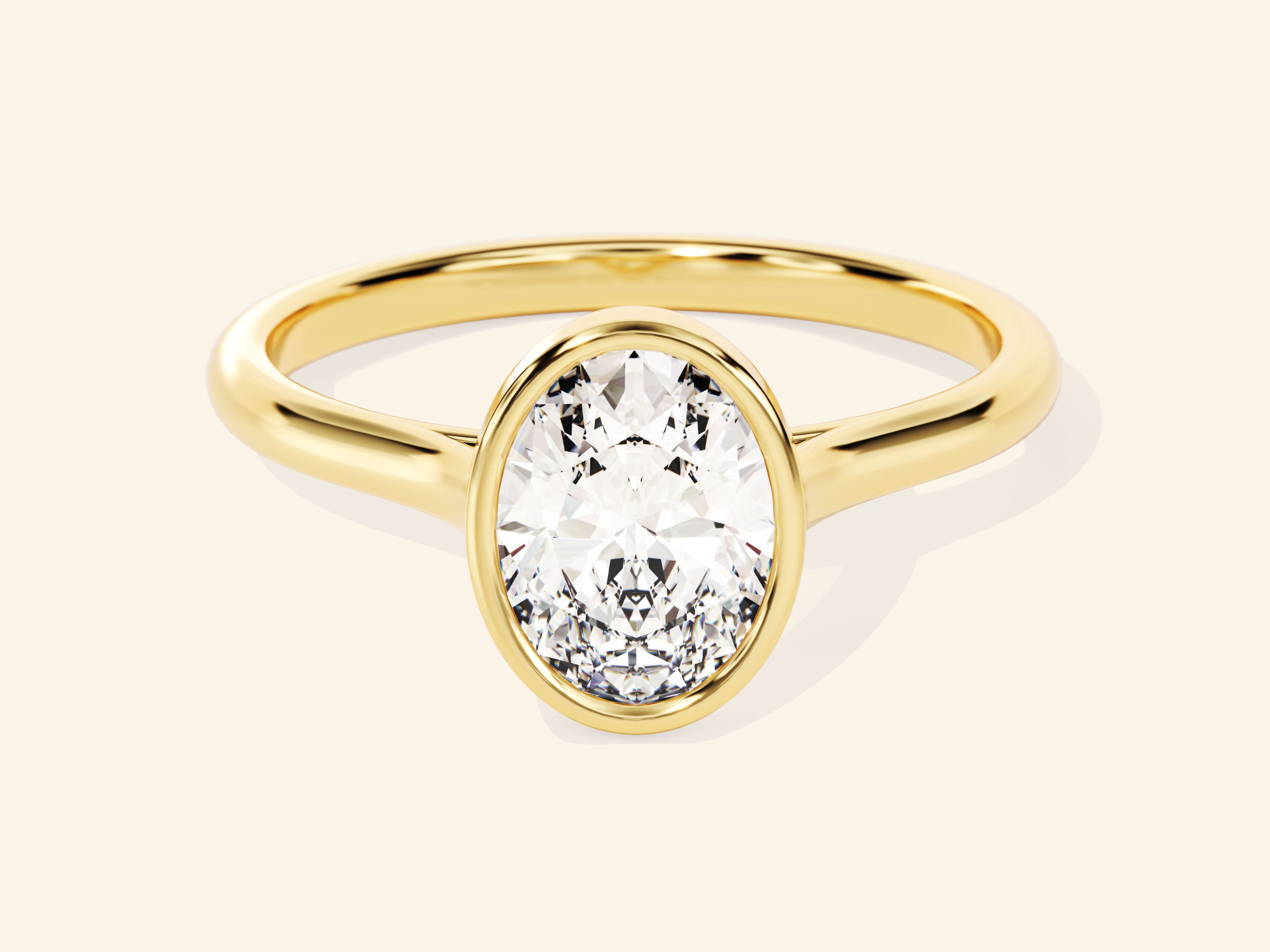 Bezel Oval Engagement Ring
