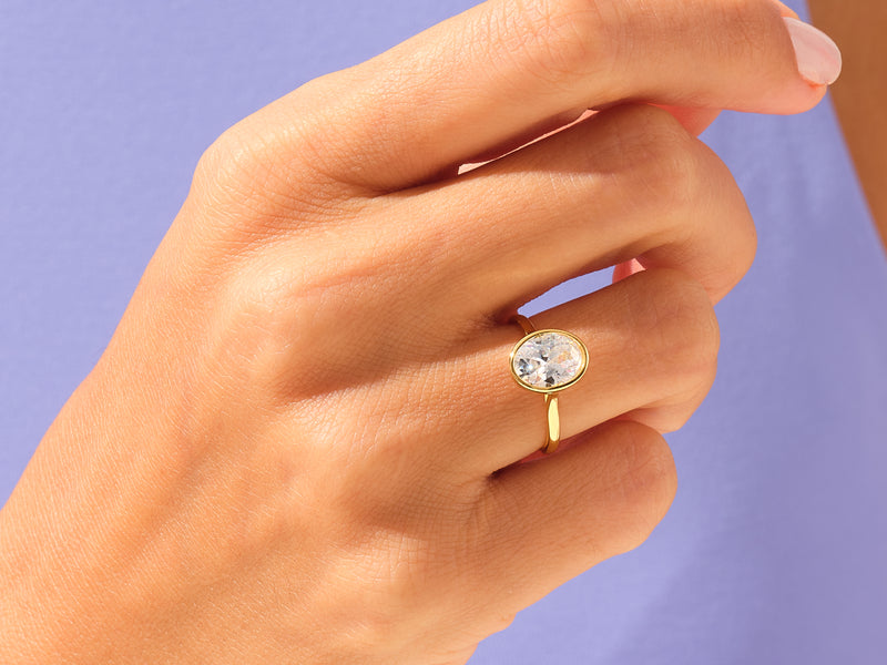 Bezel Oval Engagement Ring