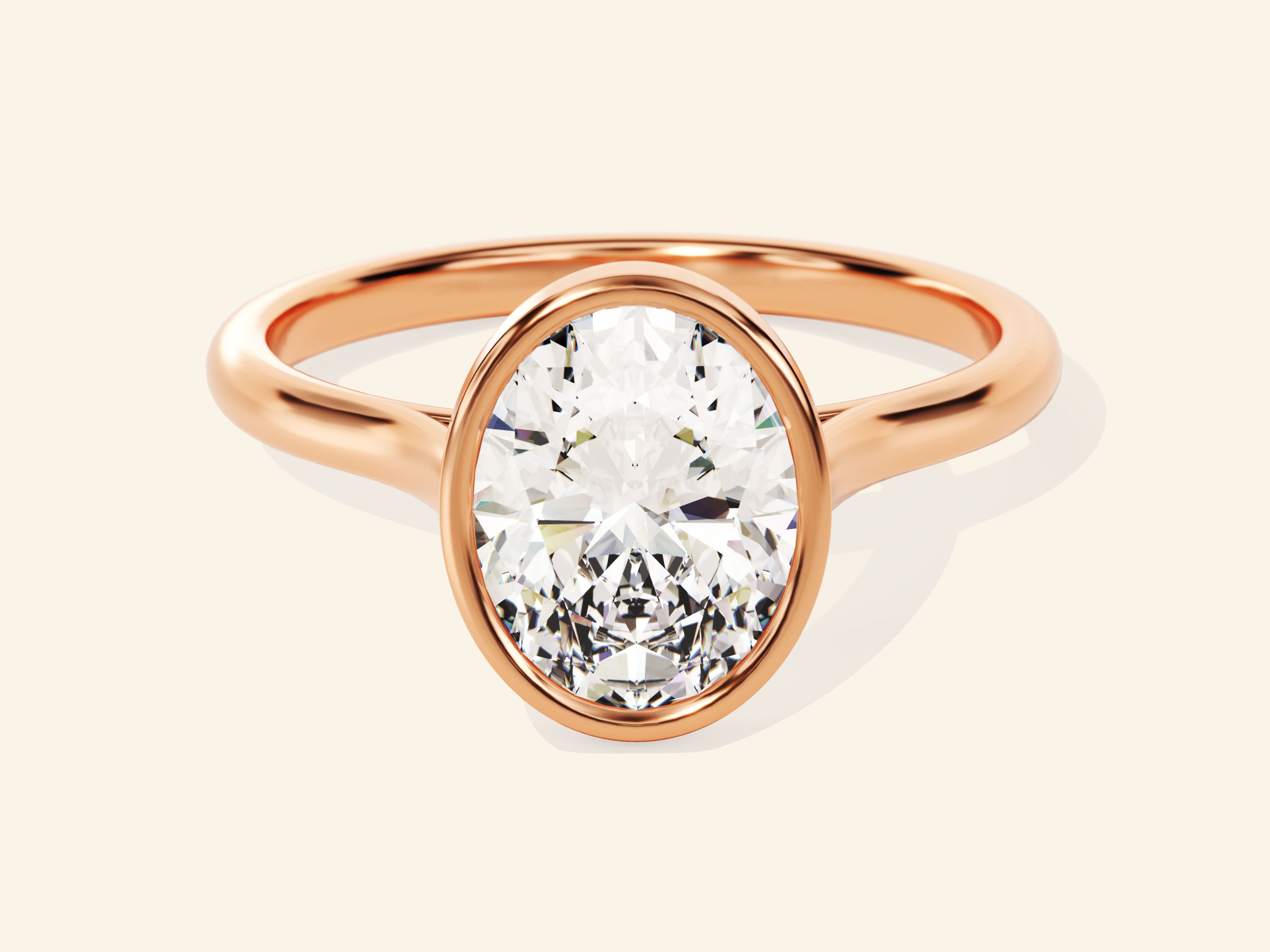 Bezel Oval Engagement Ring