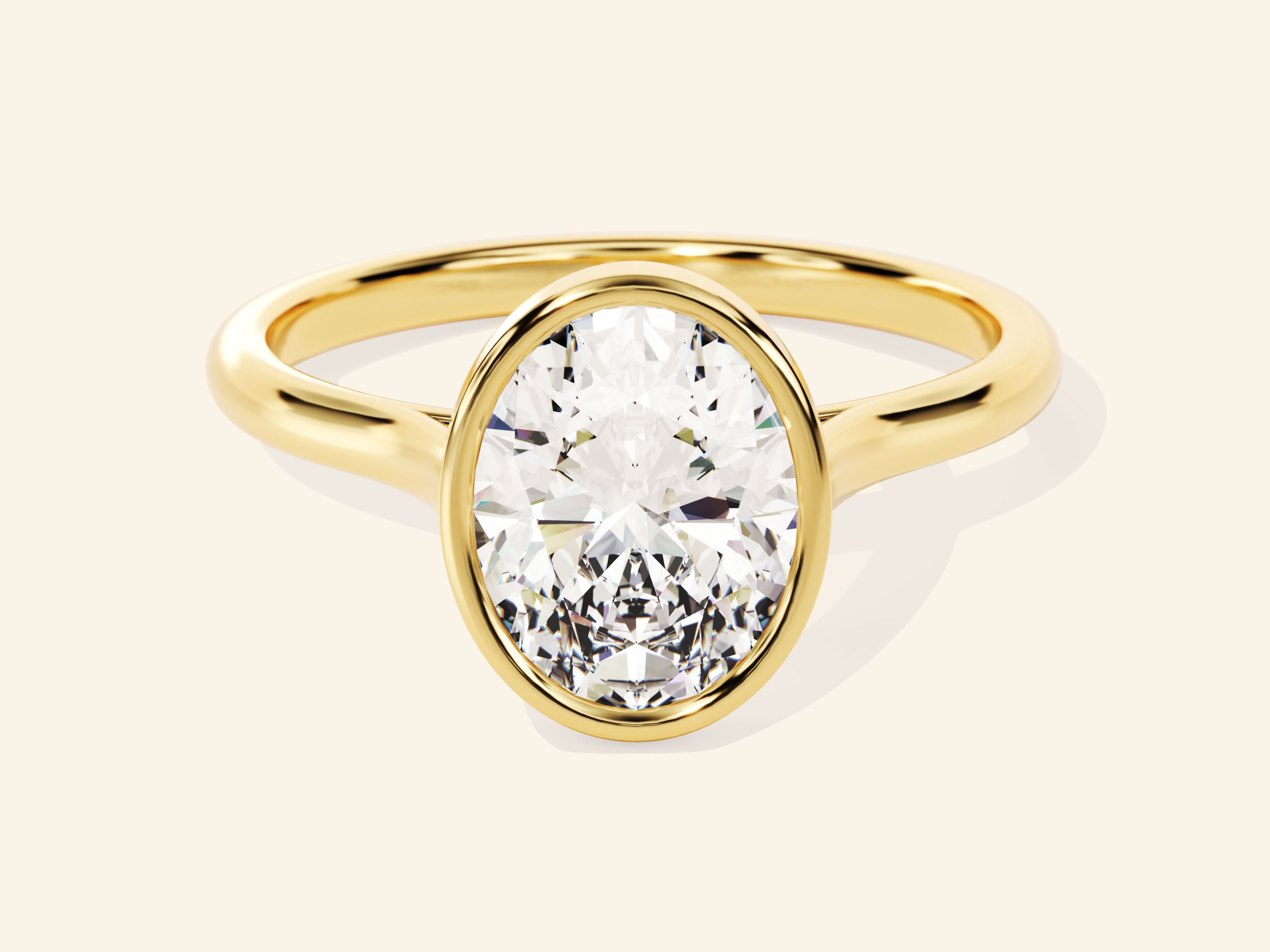 Bezel Oval Engagement Ring