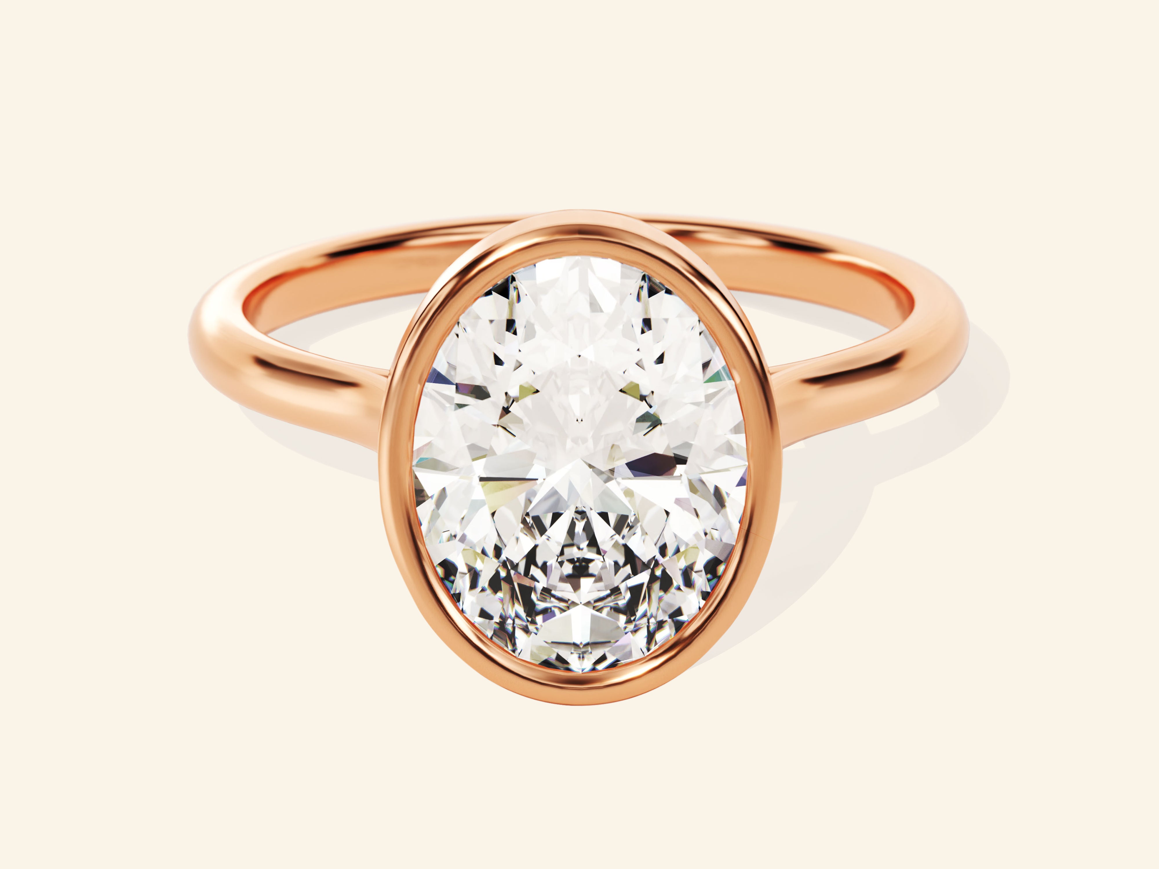 Bezel Oval Engagement Ring