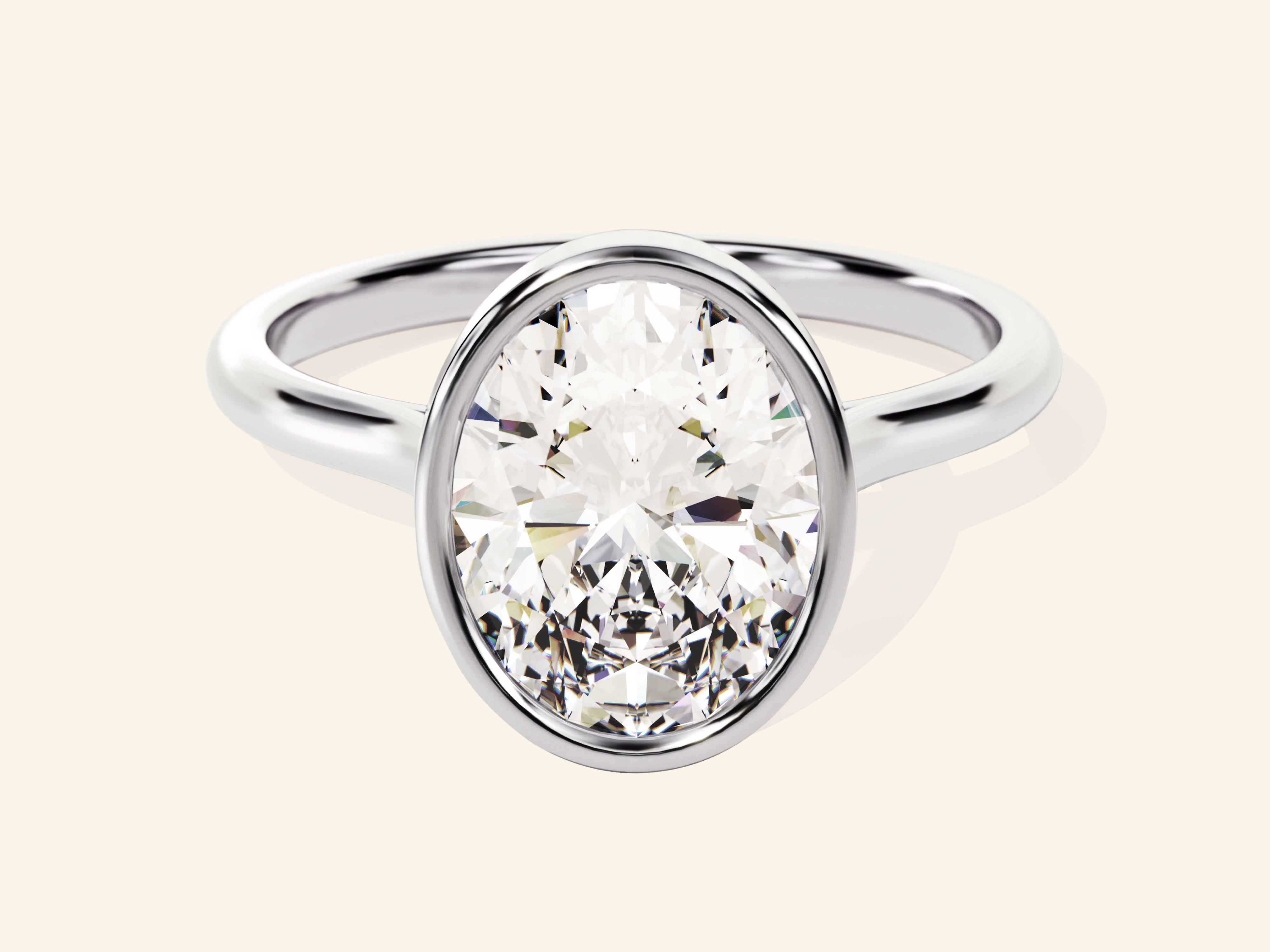 Bezel Oval Engagement Ring