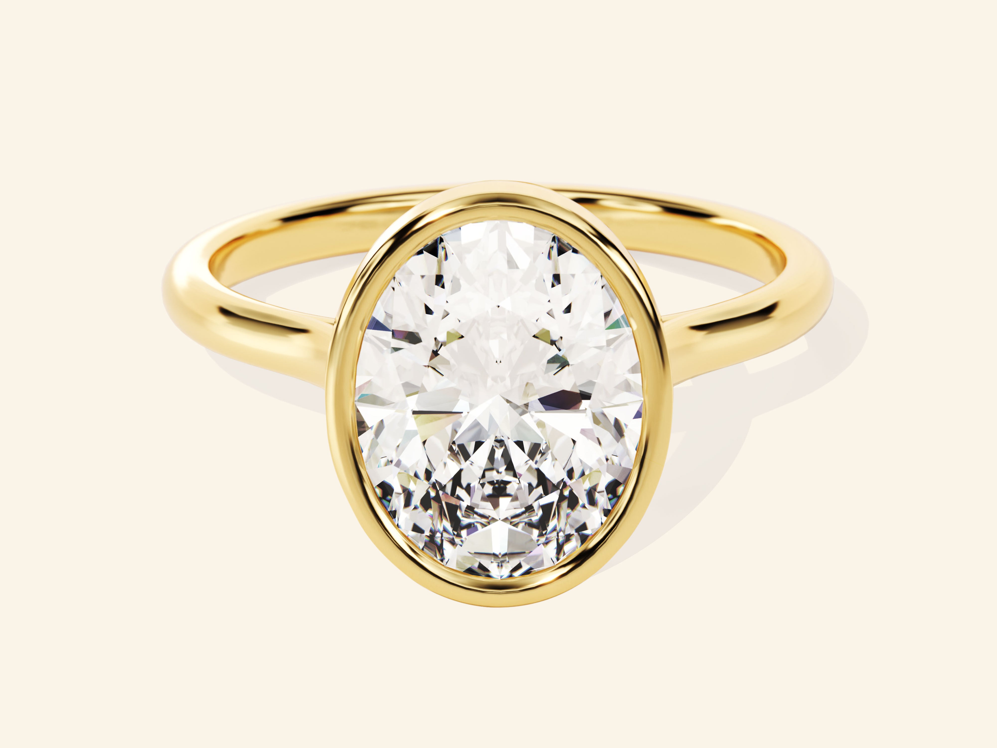 Bezel Oval Engagement Ring