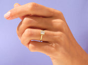 Bezel Princess Engagement Ring