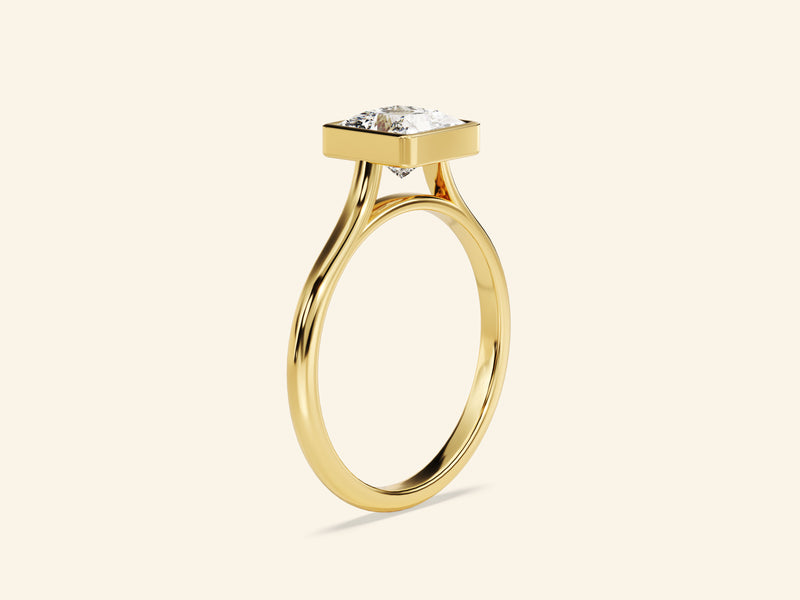 Bezel Princess Engagement Ring