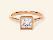 Bezel Princess Engagement Ring