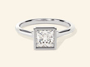 Bezel Princess Engagement Ring