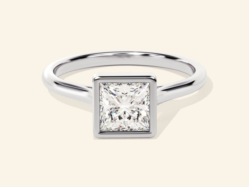 Bezel Princess Engagement Ring