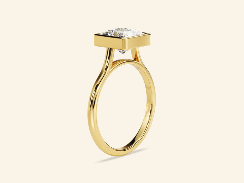 Bezel Princess Engagement Ring