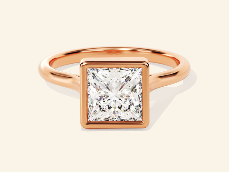 Bezel Princess Engagement Ring