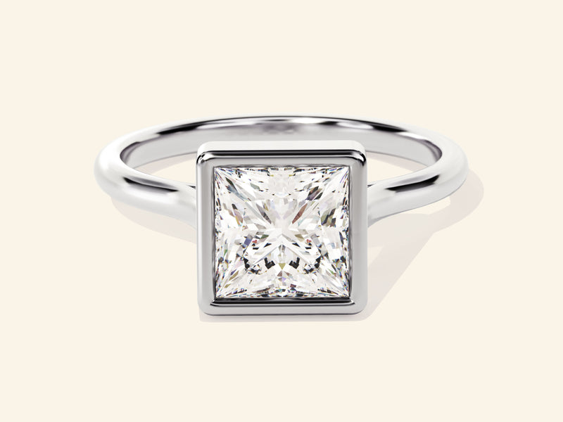 Bezel Princess Engagement Ring