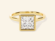 Bezel Princess Engagement Ring