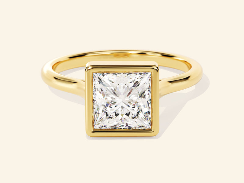 Bezel Princess Engagement Ring