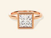 Bezel Princess Engagement Ring