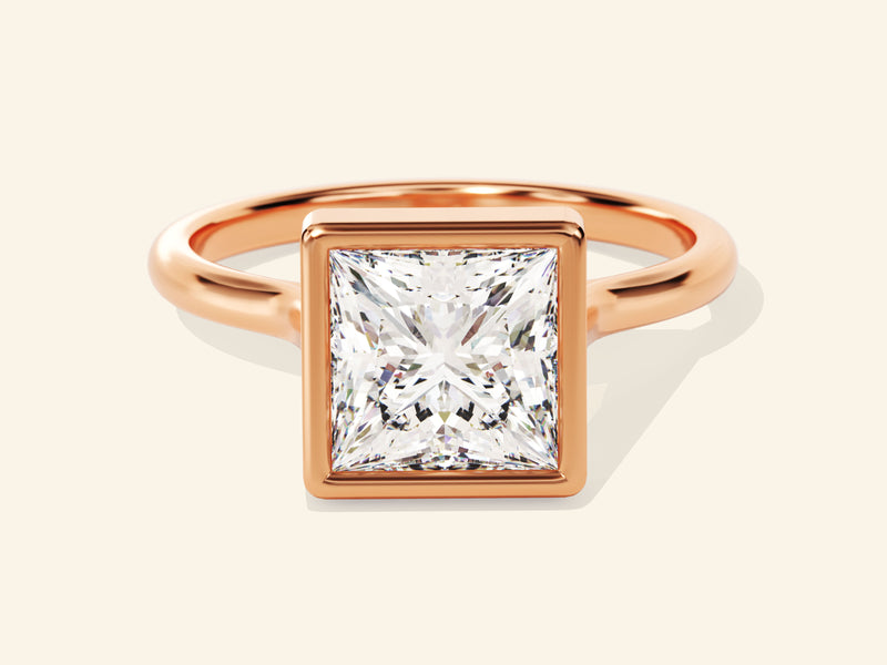 Bezel Princess Engagement Ring