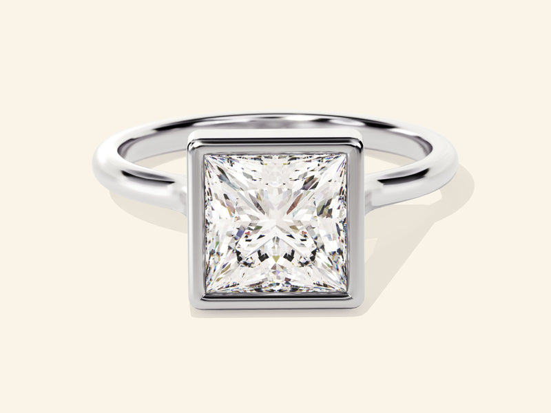 Bezel Princess Engagement Ring