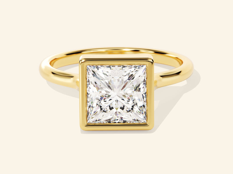 Bezel Princess Engagement Ring