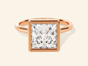 Bezel Princess Engagement Ring