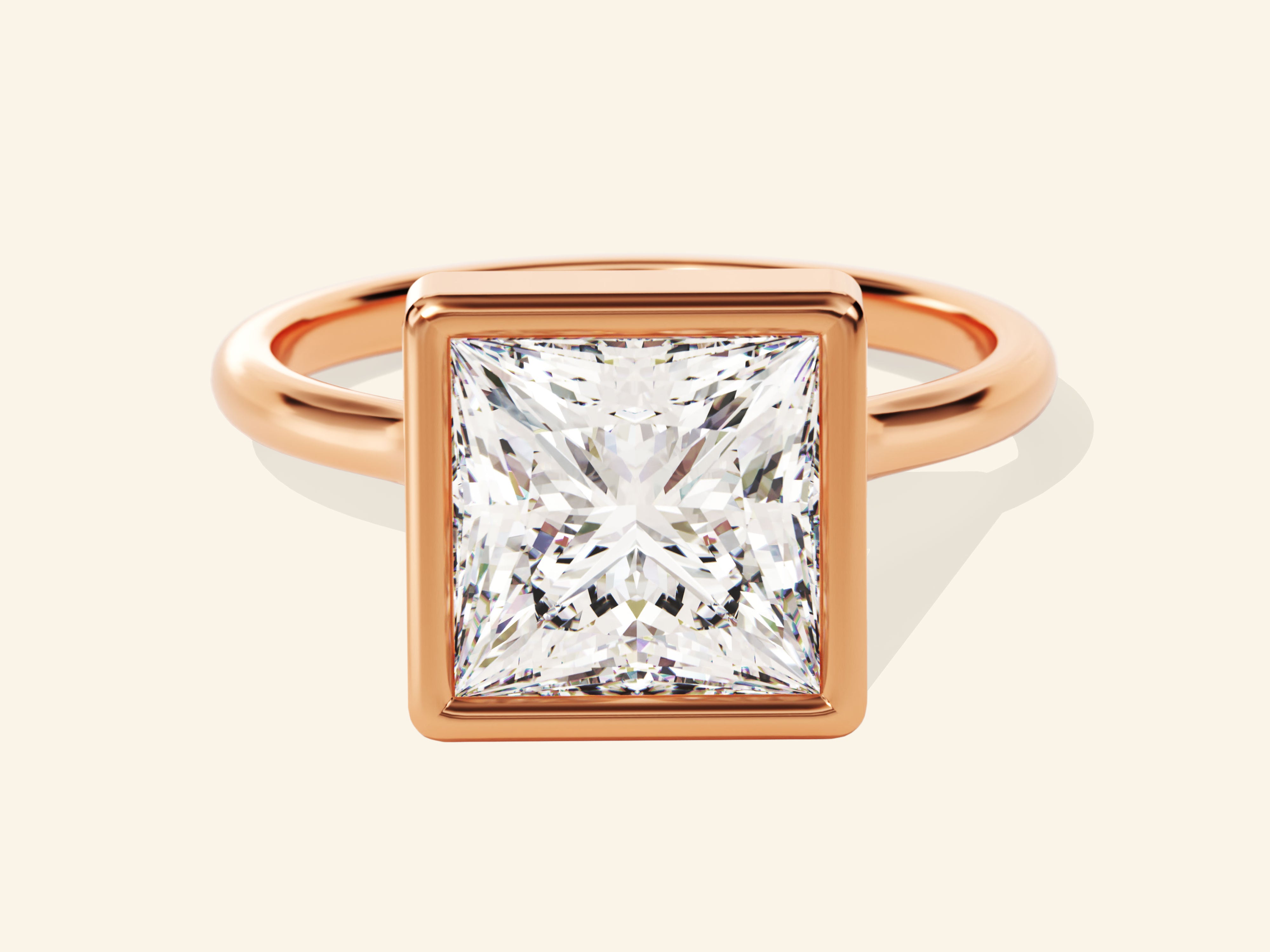 Bezel Princess Engagement Ring