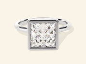 Bezel Princess Engagement Ring