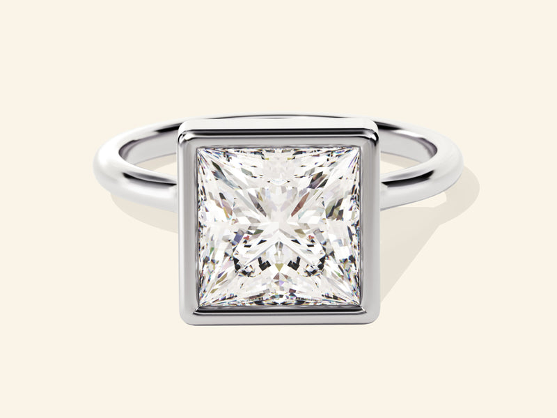 Bezel Princess Engagement Ring