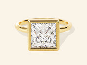 Bezel Princess Engagement Ring