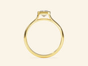 Bezel Emerald Engagement Ring