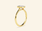 Bezel Emerald Engagement Ring