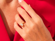 Bezel Emerald Engagement Ring