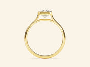 Bezel Emerald Engagement Ring