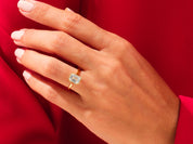 Bezel Emerald Engagement Ring
