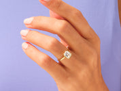 Bezel Emerald Engagement Ring