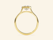 Bezel Emerald Engagement Ring