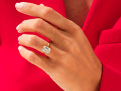 Bezel Emerald Engagement Ring