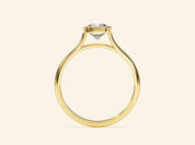 Bezel Cushion Engagement Ring