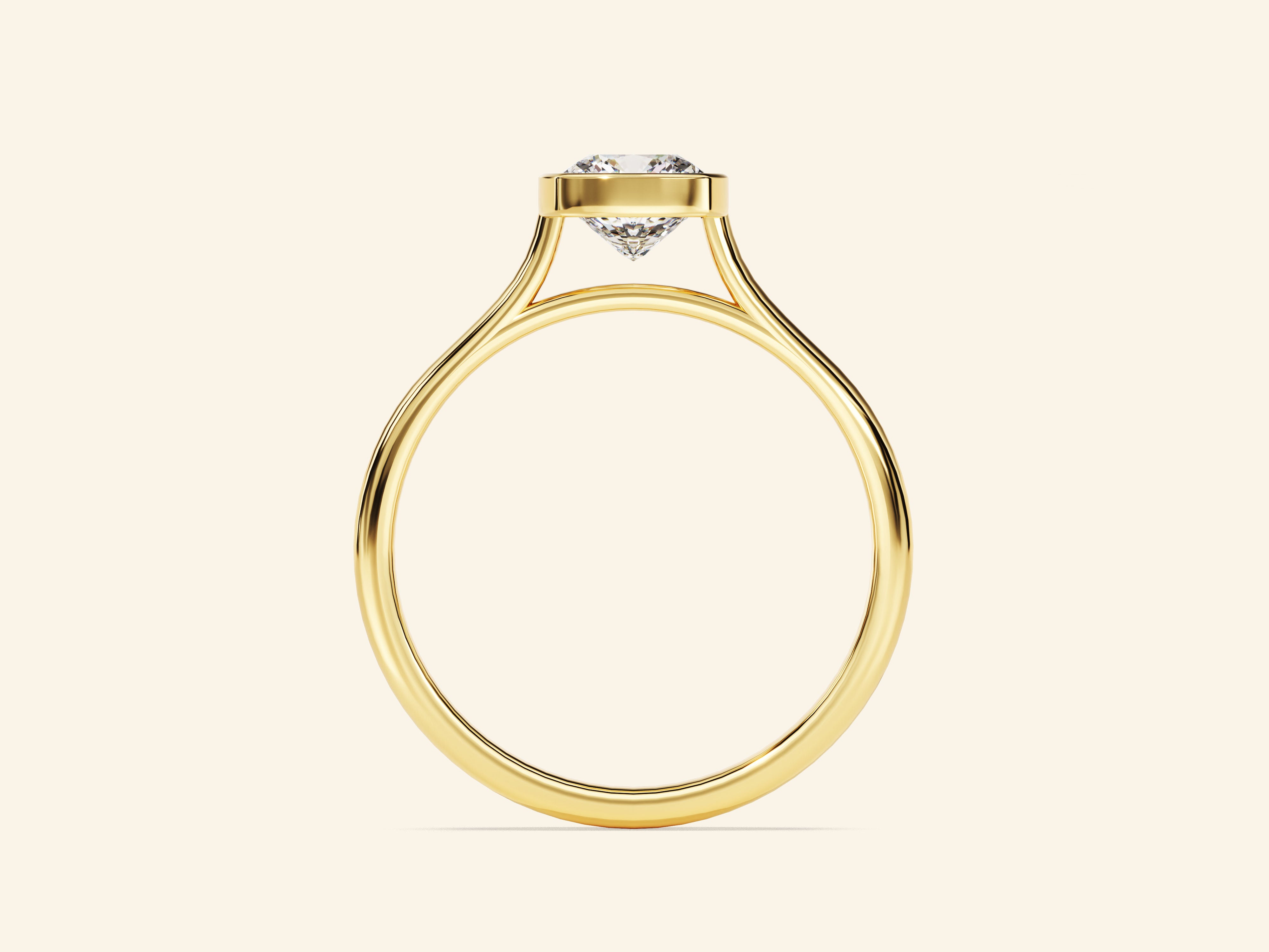 Bezel Cushion Engagement Ring
