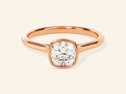 Bezel Cushion Engagement Ring